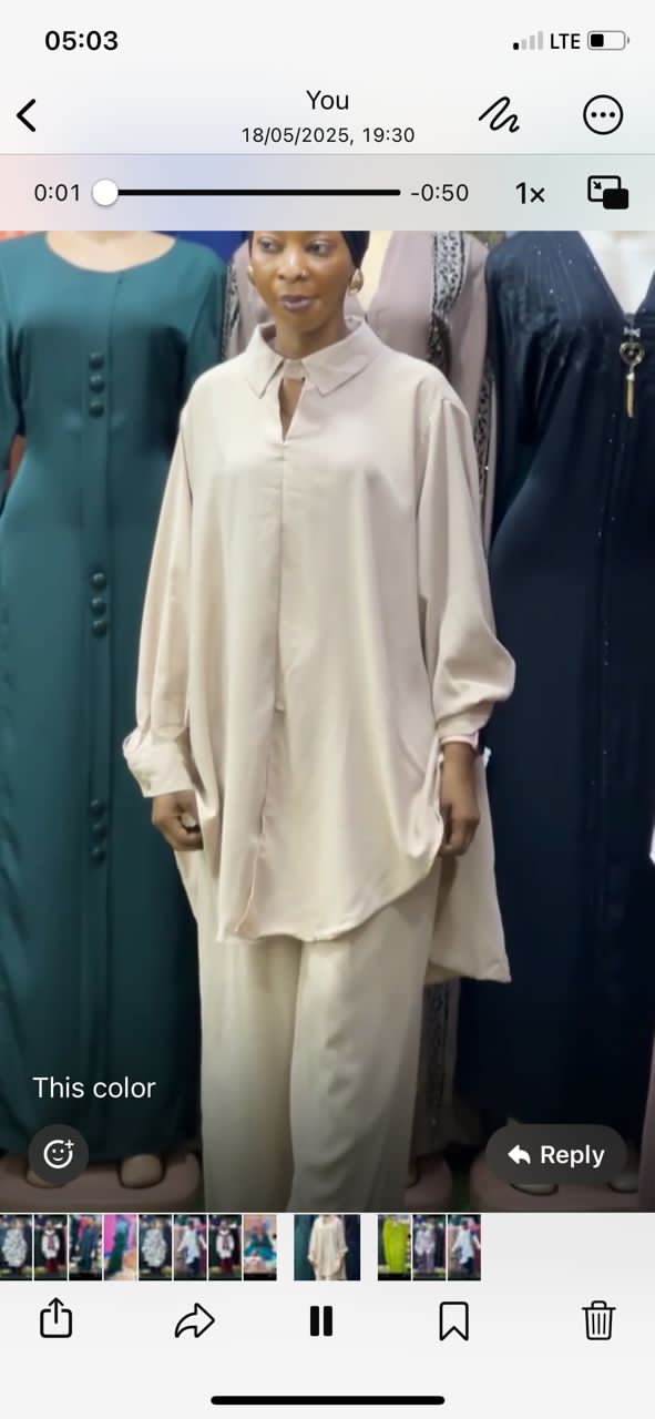 Cream Formal Oversized Set