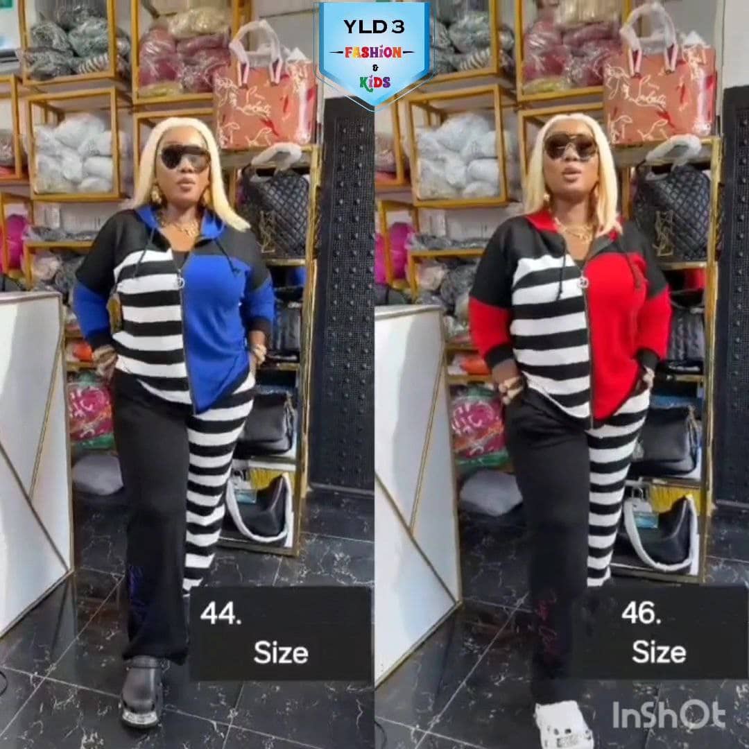 Two-Tone Tracksuit Set